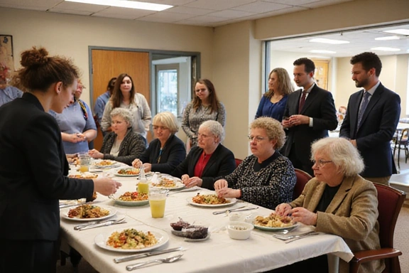 ElderSecure team volunteering at senior center