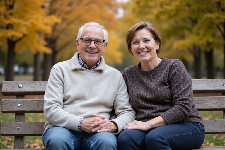 Happy retired couple enjoying their retirement